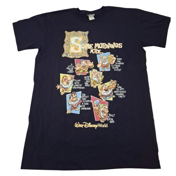 Vintage Walt Disney World 7 Dwarfs Sleeping T-Shirt OS - Picture 1 of 5
